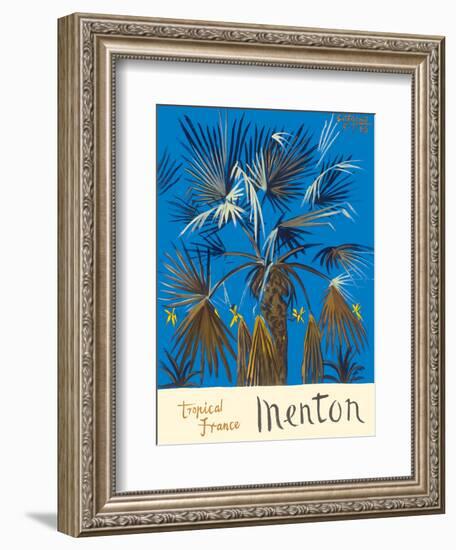 Menton - Tropical France - Palm Tree-Graham Sutherland-Framed Art Print