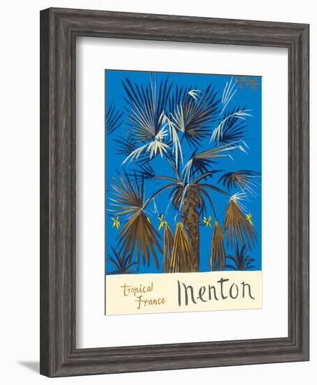 Menton - Tropical France - Palm Tree-Graham Sutherland-Framed Art Print