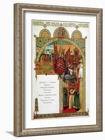 Menu, 1883-Viktor Mikhaylovich Vasnetsov-Framed Giclee Print