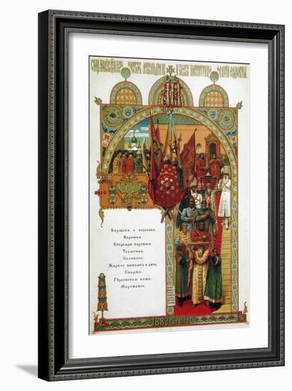 Menu, 1883-Viktor Mikhaylovich Vasnetsov-Framed Giclee Print