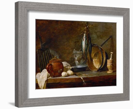 Menu De Maigre, 1731-Jean-Baptiste Simeon Chardin-Framed Giclee Print