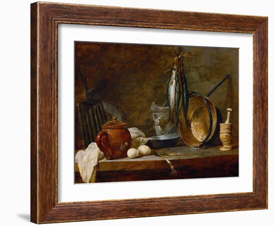 Menu De Maigre, 1731-Jean-Baptiste Simeon Chardin-Framed Giclee Print