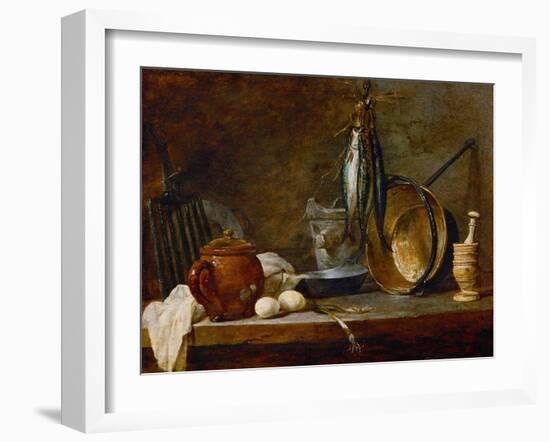 Menu De Maigre, 1731-Jean-Baptiste Simeon Chardin-Framed Giclee Print