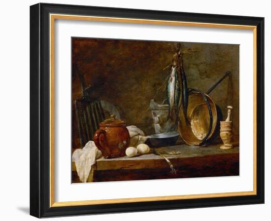 Menu De Maigre, 1731-Jean-Baptiste Simeon Chardin-Framed Giclee Print