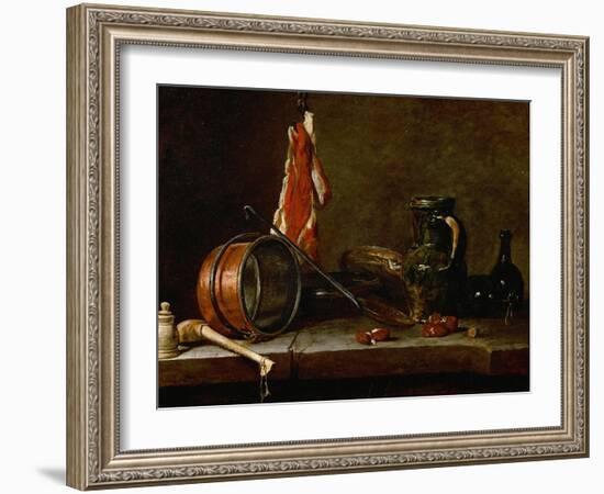 Menu Du Gras, 1731-Jean-Baptiste Simeon Chardin-Framed Giclee Print