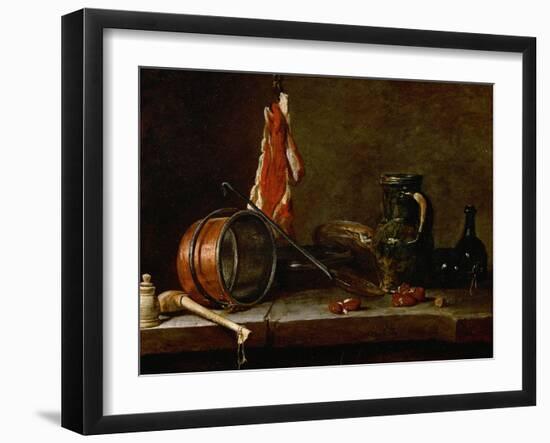 Menu Du Gras, 1731-Jean-Baptiste Simeon Chardin-Framed Giclee Print