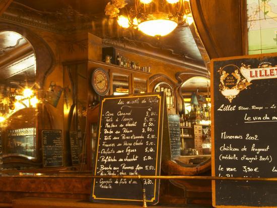 menu for bistrot du peintre art nouveau design paris france