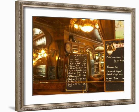 Menu for Bistrot Du Peintre, Art Nouveau Design, Paris, France-Per Karlsson-Framed Photographic Print