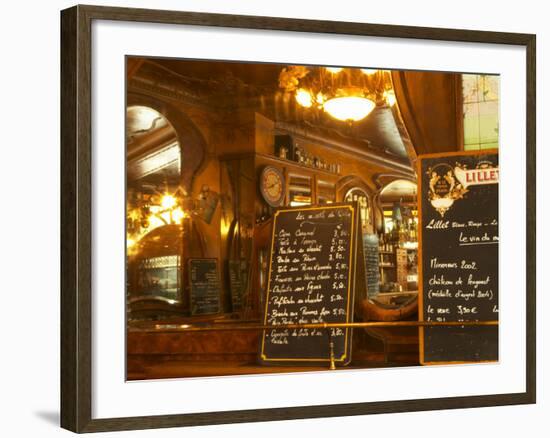 Menu for Bistrot Du Peintre, Art Nouveau Design, Paris, France-Per Karlsson-Framed Photographic Print