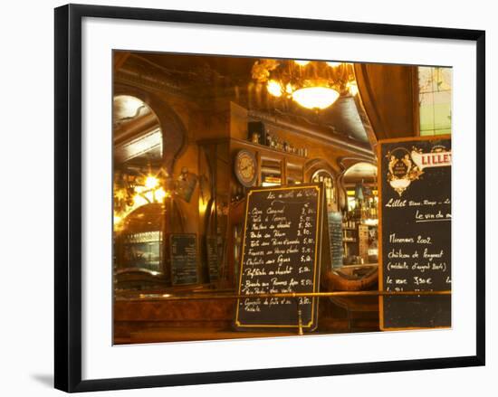 Menu for Bistrot Du Peintre, Art Nouveau Design, Paris, France-Per Karlsson-Framed Photographic Print