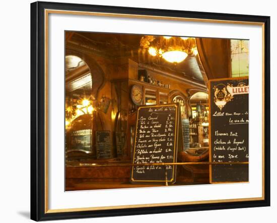 Menu for Bistrot Du Peintre, Art Nouveau Design, Paris, France-Per Karlsson-Framed Photographic Print