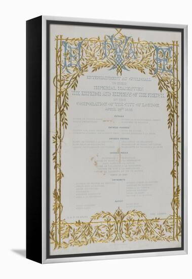 Menu offert à Napoléon III et l'Impératrice Eugénie-null-Framed Premier Image Canvas