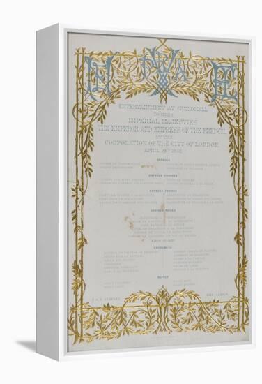 Menu offert à Napoléon III et l'Impératrice Eugénie-null-Framed Premier Image Canvas