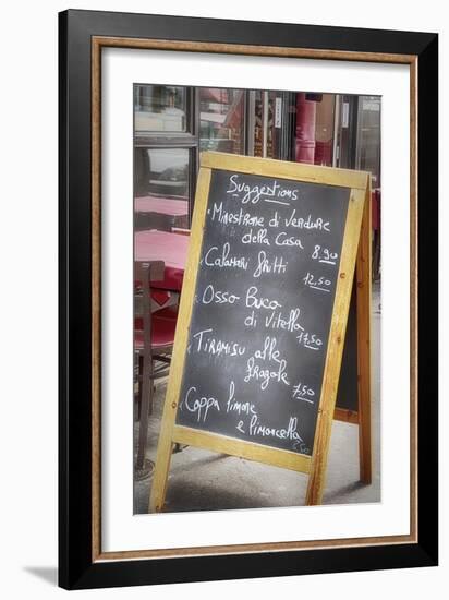 Menu On Paris Street-Cora Niele-Framed Giclee Print