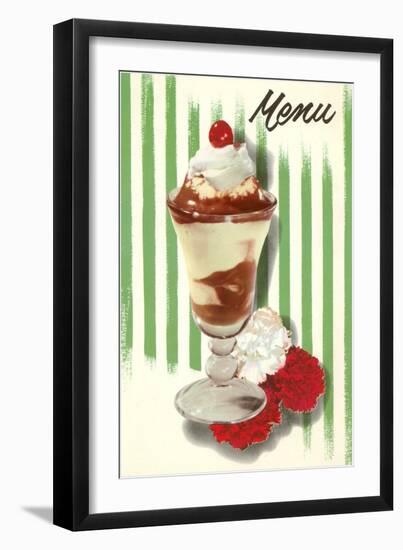 Menu, Parfait Sundae-null-Framed Art Print