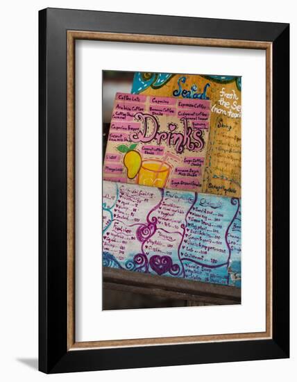 Menu, Thailand, Hand-Painted, Brightly-Andrea Haase-Framed Photographic Print