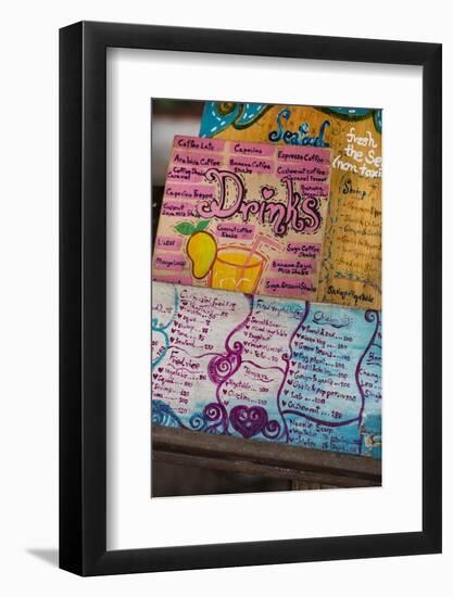 Menu, Thailand, Hand-Painted, Brightly-Andrea Haase-Framed Photographic Print