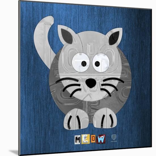 Meow The Cat-Design Turnpike-Mounted Giclee Print