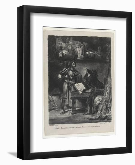 Méphistophélés apparaissant à Faust, 2ème état, 1827-Eugene Delacroix-Framed Giclee Print