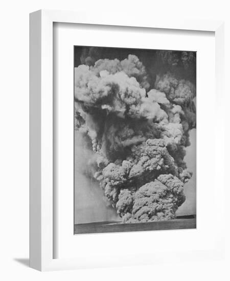 'Mephitic Cloud Belched Forth from the Mouth of Kilauea', c1935-Unknown-Framed Photographic Print