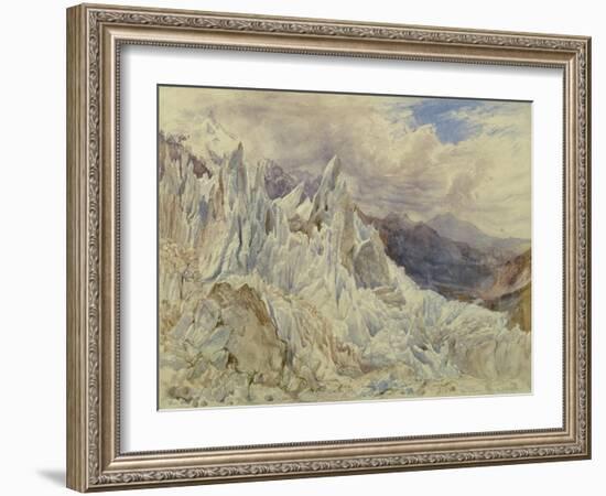 Mer De Glace, 1856 (W/C over Graphite with Gouache on Paper)-Henry Moore-Framed Giclee Print