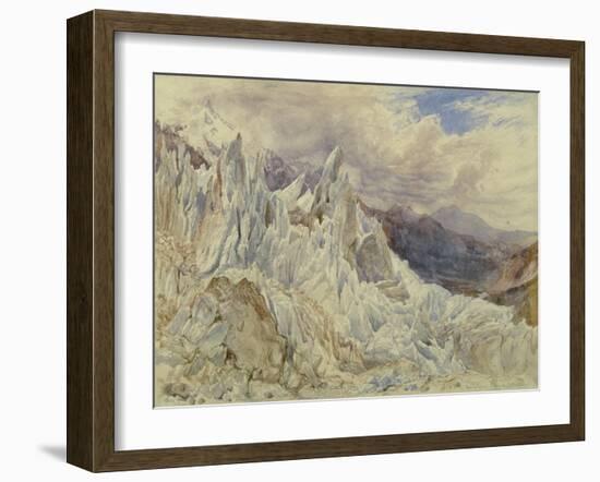 Mer De Glace, 1856 (W/C over Graphite with Gouache on Paper)-Henry Moore-Framed Giclee Print