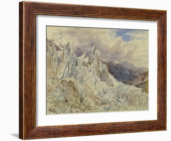 Mer De Glace, 1856 (W/C over Graphite with Gouache on Paper)-Henry Moore-Framed Giclee Print