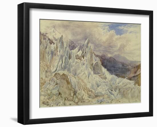 Mer De Glace, 1856 (W/C over Graphite with Gouache on Paper)-Henry Moore-Framed Giclee Print