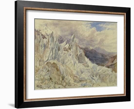 Mer De Glace, 1856 (W/C over Graphite with Gouache on Paper)-Henry Moore-Framed Giclee Print