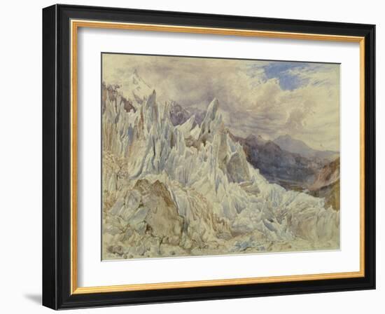 Mer De Glace, 1856 (W/C over Graphite with Gouache on Paper)-Henry Moore-Framed Giclee Print