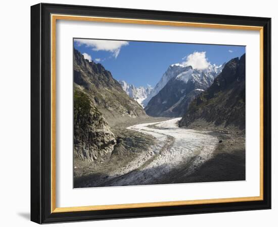 Mer De Glace Glacier, Mont Blanc Range, Chamonix, French Alps, France, Europe-Christian Kober-Framed Photographic Print