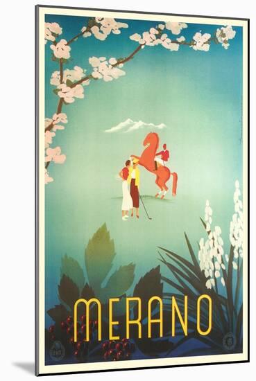 Merano, Italy Travel Poster-null-Mounted Art Print