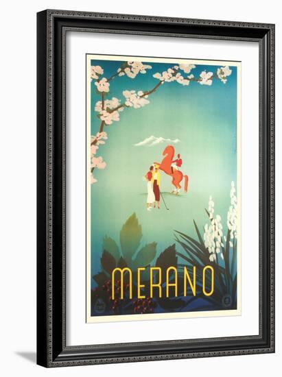 Merano, Italy Travel Poster-null-Framed Art Print