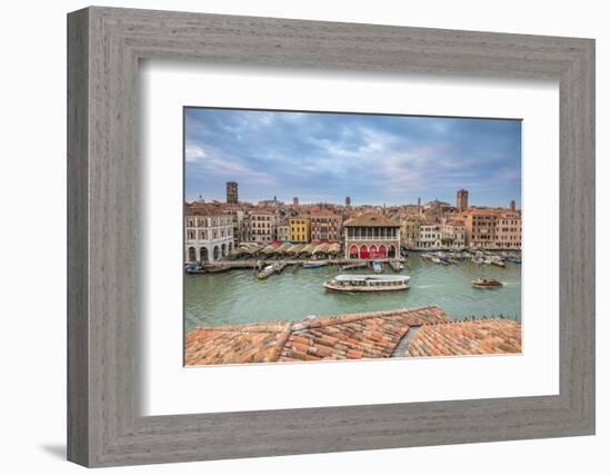 Mercati di Rialto (Rialto market) & Grand Canal, Venice, Italy-Jon Arnold-Framed Photographic Print