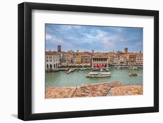 Mercati di Rialto (Rialto market) & Grand Canal, Venice, Italy-Jon Arnold-Framed Photographic Print