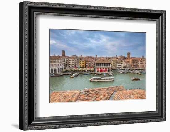 Mercati di Rialto (Rialto market) & Grand Canal, Venice, Italy-Jon Arnold-Framed Photographic Print