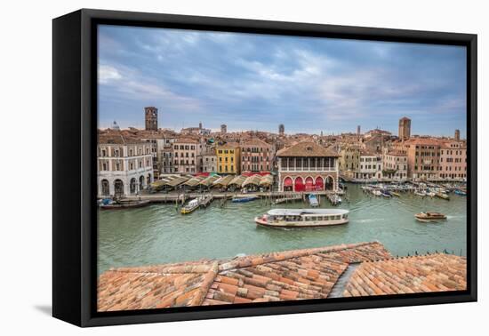 Mercati di Rialto (Rialto market) & Grand Canal, Venice, Italy-Jon Arnold-Framed Premier Image Canvas