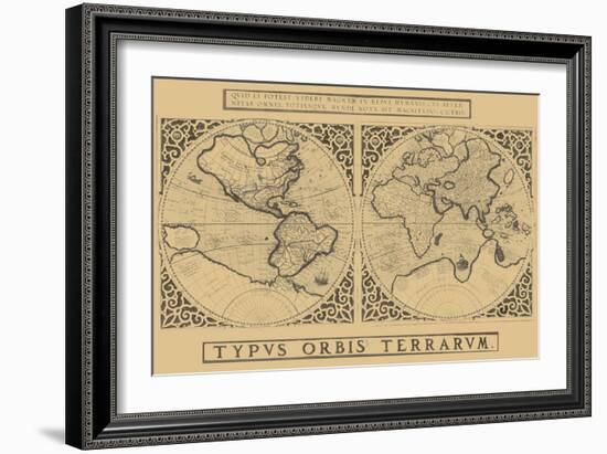 Mercator's World Map, 1524-Gerardus Mercator-Framed Art Print