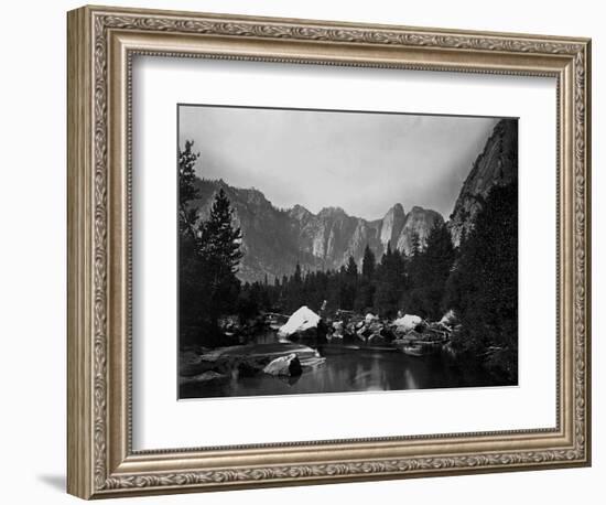Merced River and Cathedral Rocks-null-Framed Photographic Print