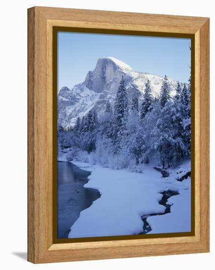 Merced River and Half Dome in Winter-James Randklev-Framed Premier Image Canvas