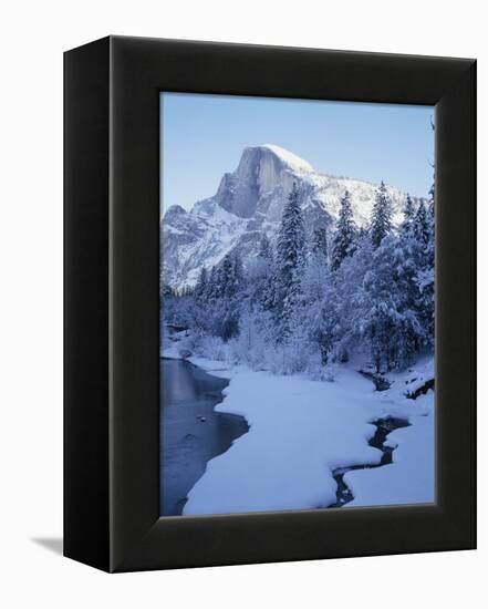 Merced River and Half Dome in Winter-James Randklev-Framed Premier Image Canvas