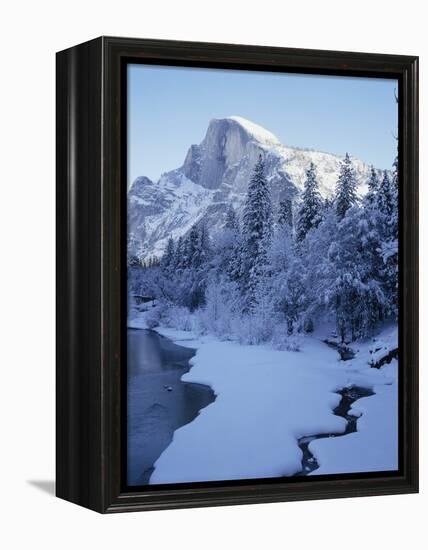 Merced River and Half Dome in Winter-James Randklev-Framed Premier Image Canvas