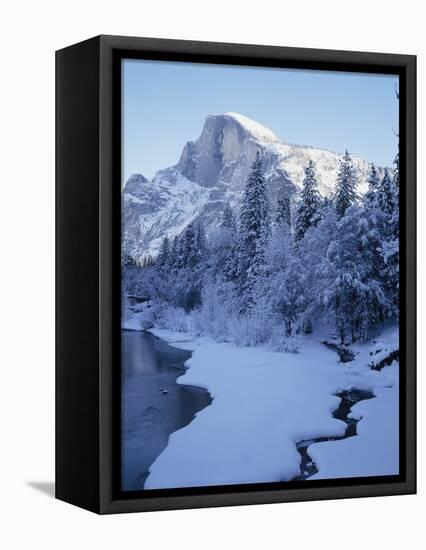 Merced River and Half Dome in Winter-James Randklev-Framed Premier Image Canvas