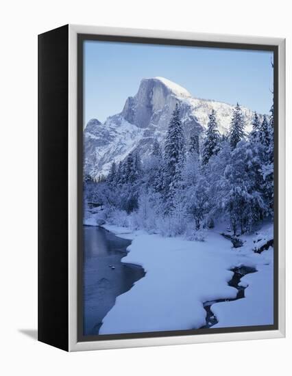 Merced River and Half Dome in Winter-James Randklev-Framed Premier Image Canvas