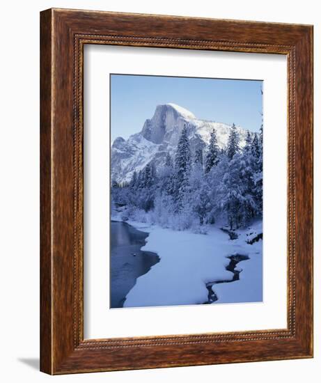 Merced River and Half Dome in Winter-James Randklev-Framed Photographic Print