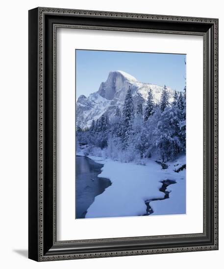 Merced River and Half Dome in Winter-James Randklev-Framed Photographic Print