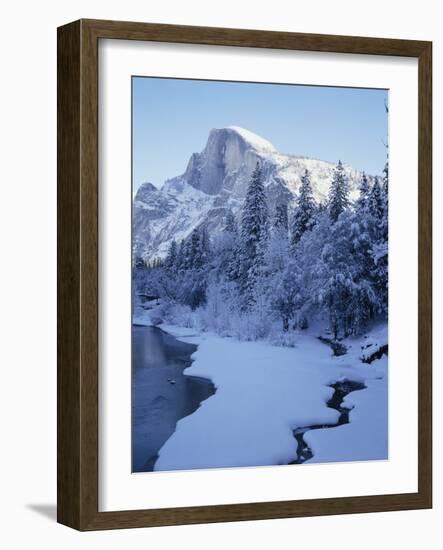 Merced River and Half Dome in Winter-James Randklev-Framed Photographic Print