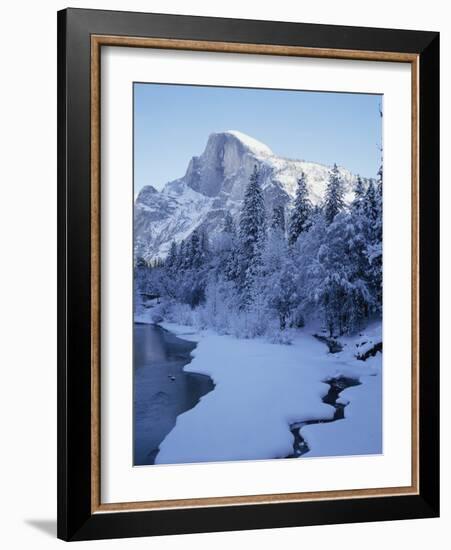 Merced River and Half Dome in Winter-James Randklev-Framed Photographic Print