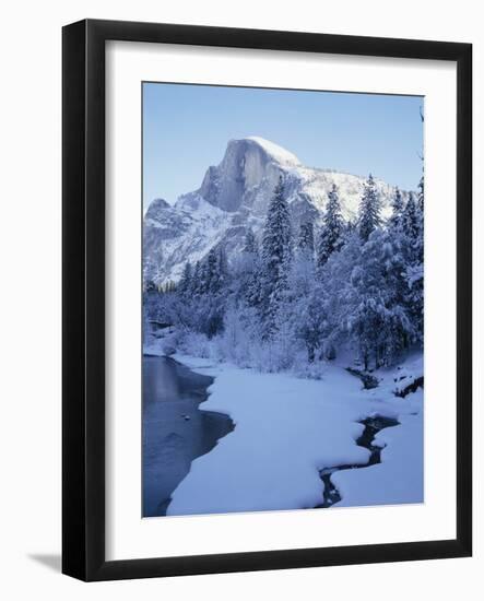 Merced River and Half Dome in Winter-James Randklev-Framed Photographic Print