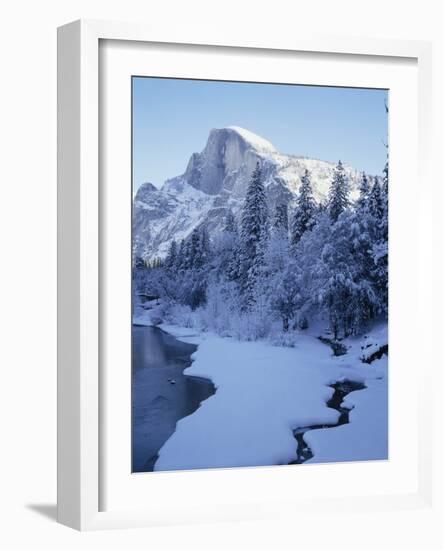 Merced River and Half Dome in Winter-James Randklev-Framed Photographic Print